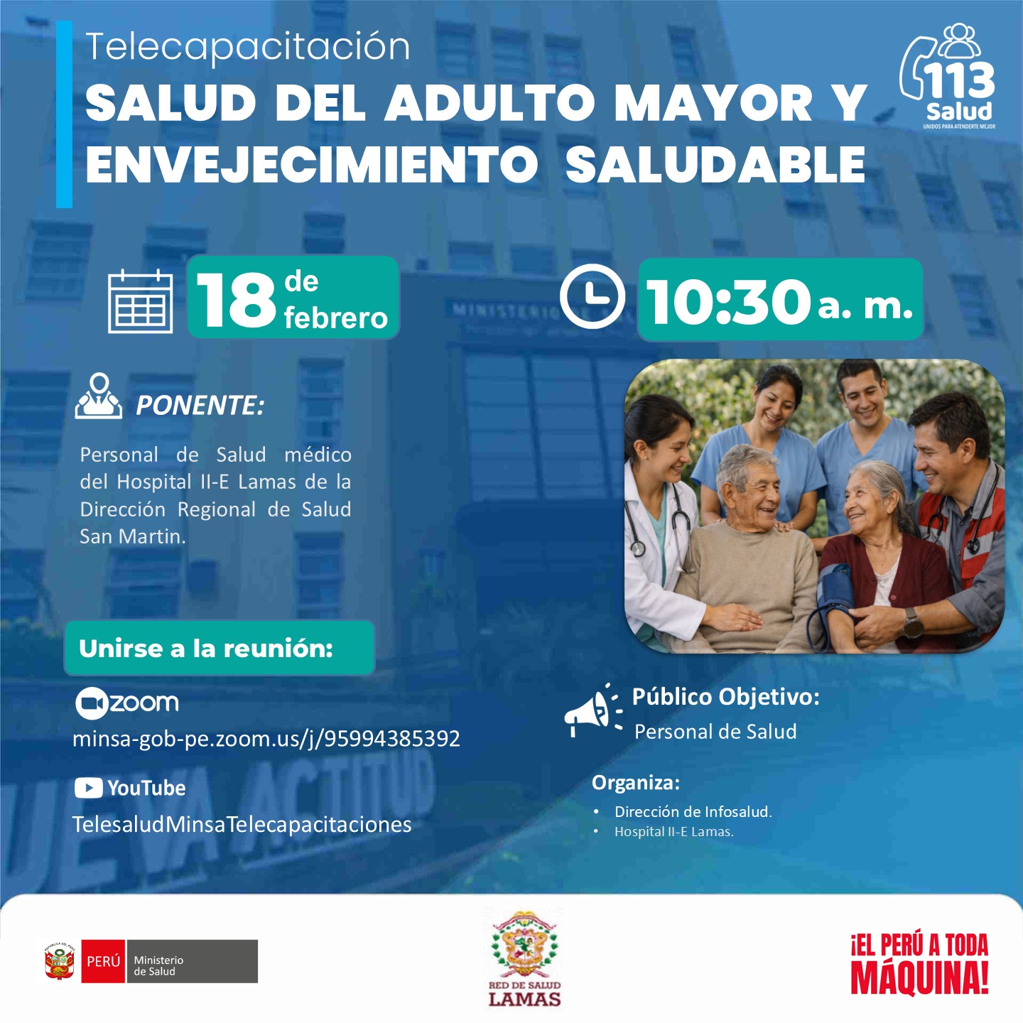 “SALUD DEL ADULTO MAYOR Y ENVEJECIMIENTO SALUDABLE"