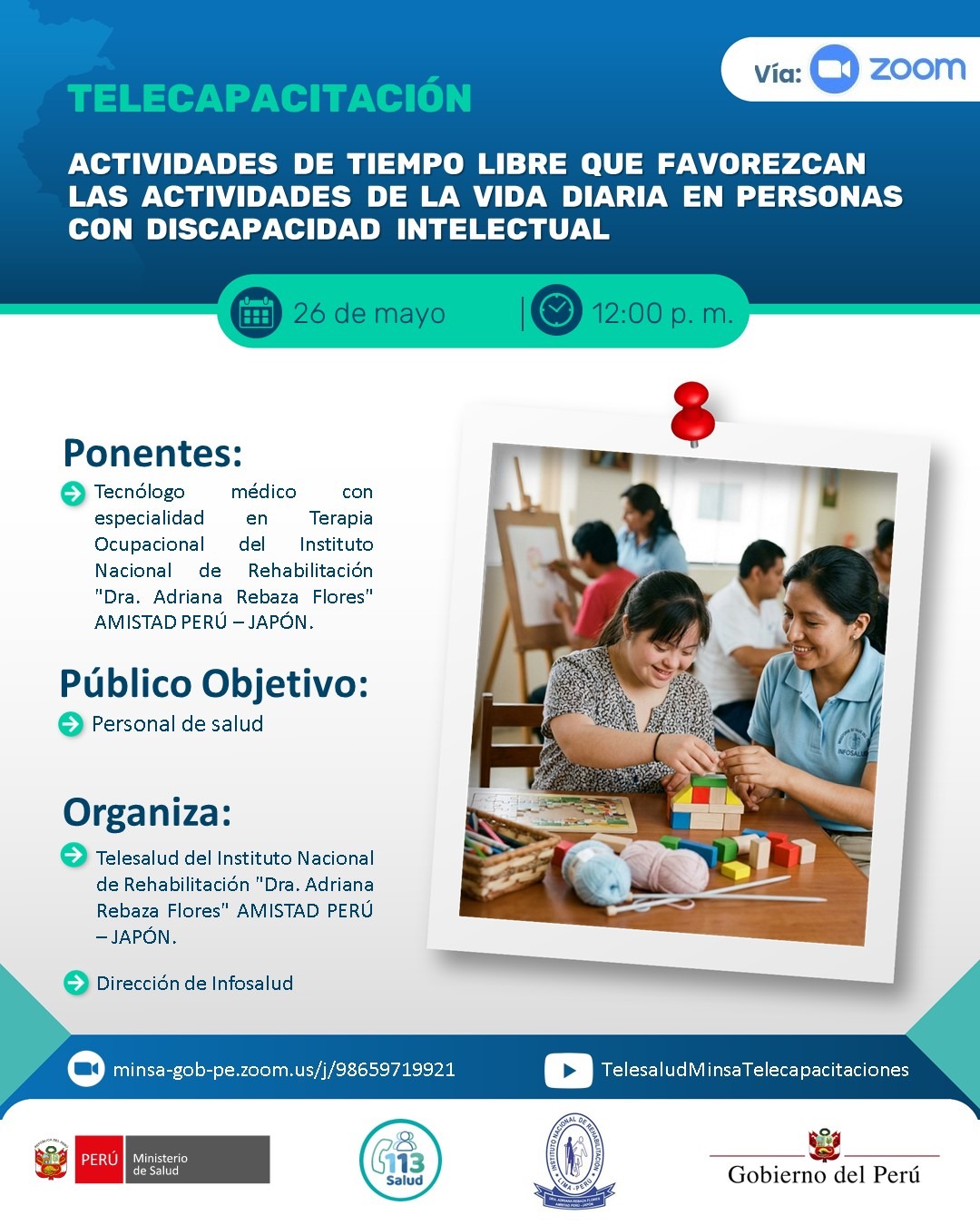 ACTIVIDADES DE TIEMPOLIBRE QUE FAVOREZCAN LAS ACTIVIDADES DE LA VIDA DIARIA EN PERSONAS CON DISCAPACIDAD INTELECTUAL
