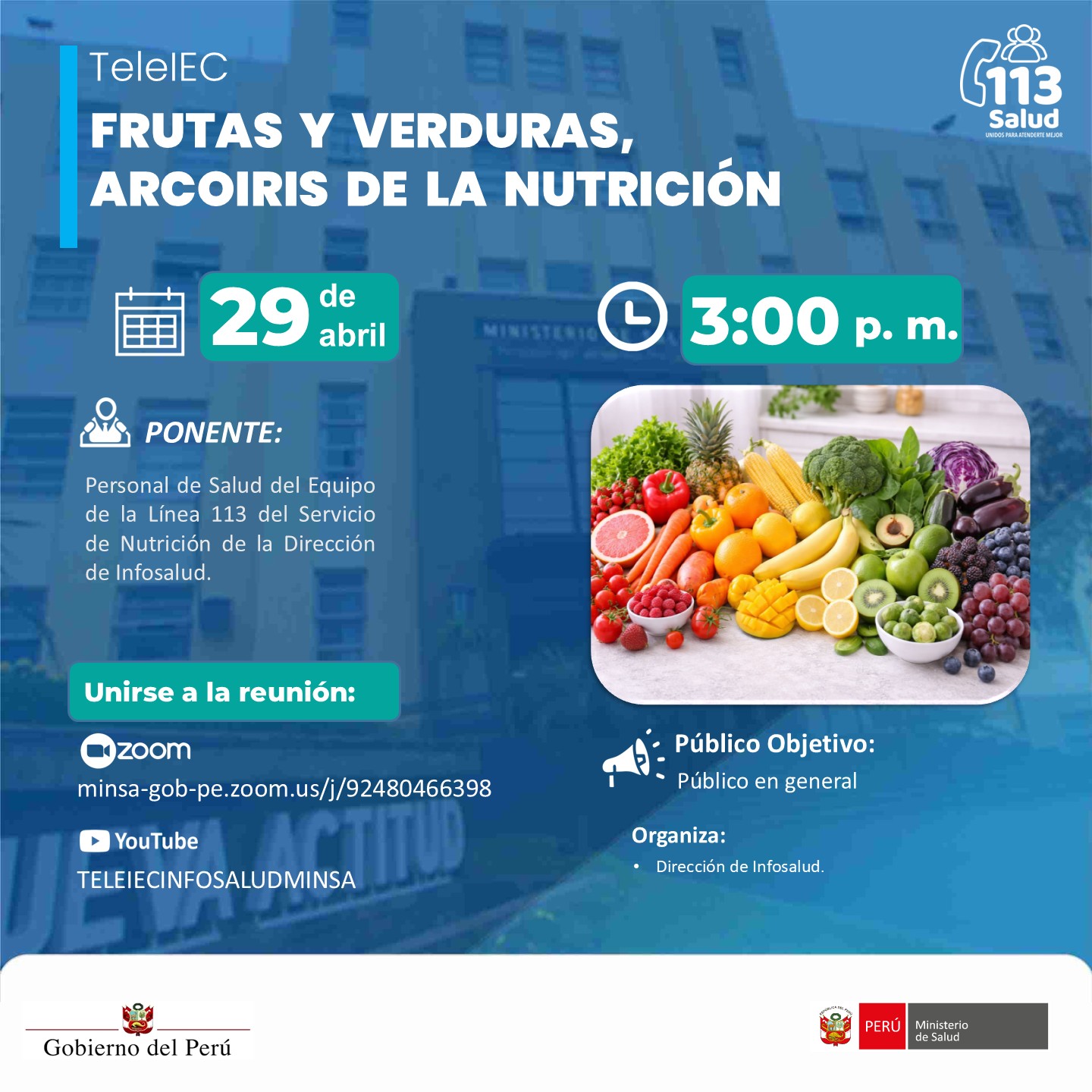 "FRUTAS  Y  VERDURAS, ARCOIRIS  DE  LA  NUTRICIÓN"